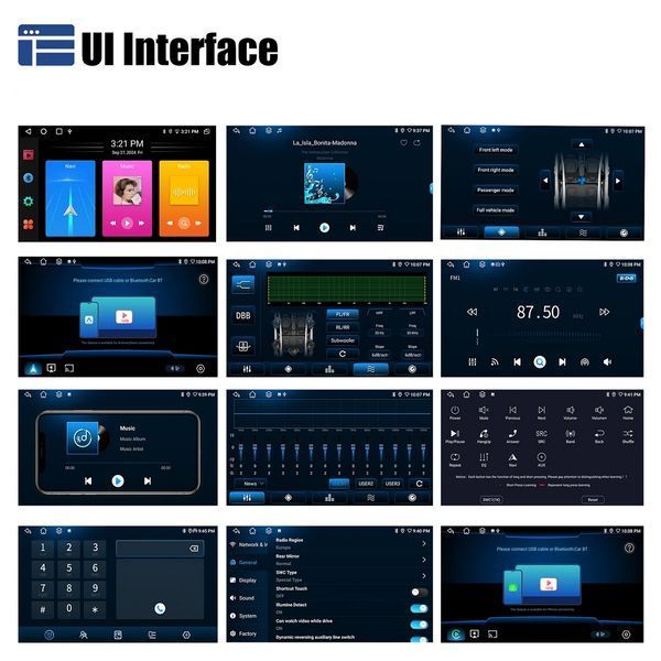 6/128GB 10.1&rdquo; 1-DIN мултимедия с Android 14, 8-core CPU, 4G/LTE, RDS, CarPlay и AndroidAuto